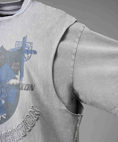 MAISON SPECIAL(メゾンスペシャル)の「【Hypnose Association for MAISON SPECIAL】「Crest」Prime-Over Crew Neck Layering T-Shirt/プライムオーバークルーネックレイヤリングTシャツ【MAISON SPECIAL/メゾンスペシャル】(Tシャツ/カットソー・メンズ・ブラック/ライトグレー・2/1)」の13枚目の写真