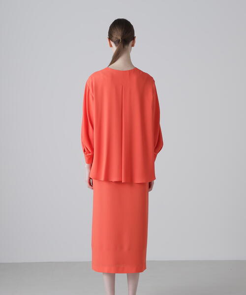 ADORE(アドーア)の「◆ライトジョーゼットワンピース(ワンピース・レディース・オレンジ/ブラック・38)」の5枚目の写真