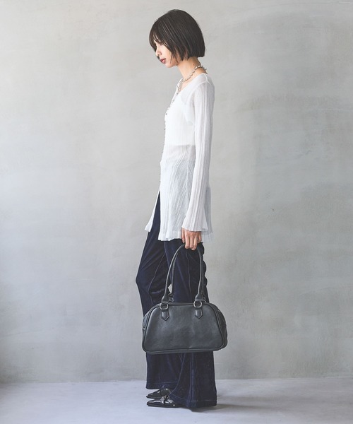 PAGEBOY（ページボーイ）の「シアーベロアパンツ（その他パンツ・レディース・ブラック/ネイビー・FREE）」の7枚目の写真