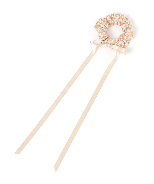 GLOBAL WORK(グローバルワーク)の「刺繍リボンヘアゴム/570914(ヘアゴム・レディース・ホワイト/ブラック・FREE)」の1枚目の写真