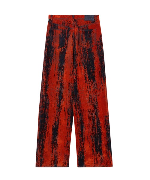 JOHN LAWRENCE SULLIVAN（ジョンローレンスサリバン）の「FLOCKED DENIM WIDE PANTS（デニムパンツ・メンズ・オレンジ・46/44/48）」の2枚目の写真