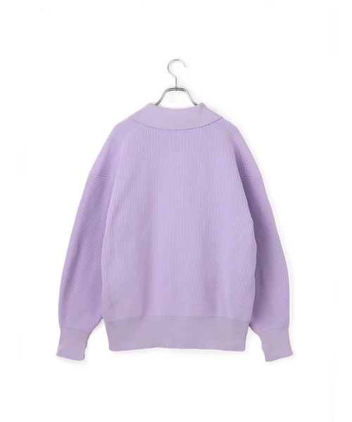 セール】【サステナブル】ポロニットリラックスカーディガン