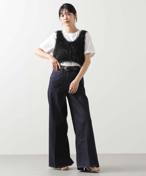 Healthy denim（ヘルシーデニム）の「ＷｉｌｄＧｉｎｇｅｒ＿Ｒ（デニムパンツ・レディース・ネイビー系・25/24/23）」の2枚目の写真