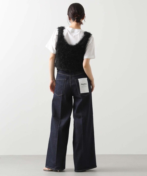 Healthy denim（ヘルシーデニム）の「ＷｉｌｄＧｉｎｇｅｒ＿Ｒ（デニムパンツ・レディース・ネイビー系・25/24/23）」の4枚目の写真