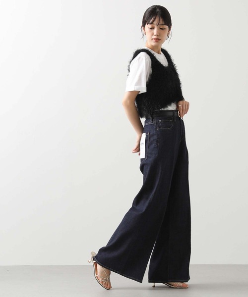 Healthy denim（ヘルシーデニム）の「ＷｉｌｄＧｉｎｇｅｒ＿Ｒ（デニムパンツ・レディース・ネイビー系・25/24/23）」の5枚目の写真