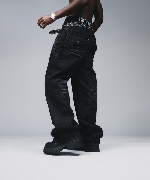 ANDER HUNK（アンダーハンク）の「13oz Whiskers Semi Flare Denim
