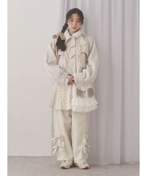 merry jenny（メリージェニー）の「lulu dot ribbon pants（スラックス・レディース・オフホワイト/ブラック・FREE）」の8枚目の写真