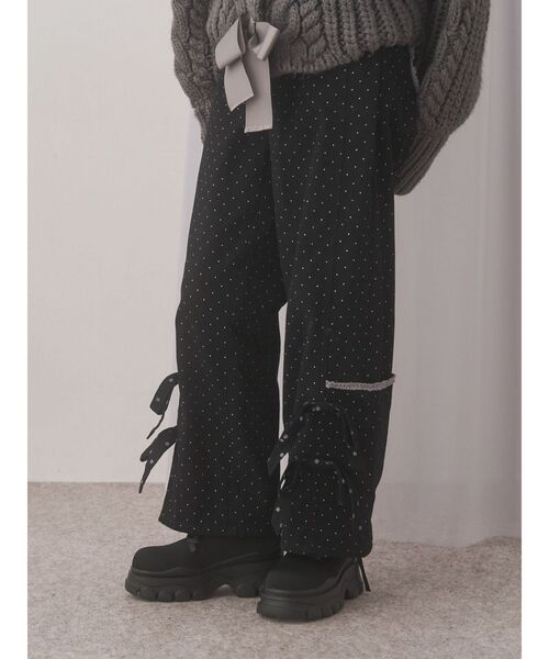セール】lulu dot ribbon pants（スラックス）｜merry jenny（メリー