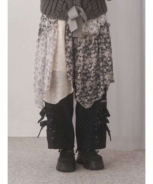 セール】lulu dot ribbon pants（スラックス）｜merry jenny（メリー