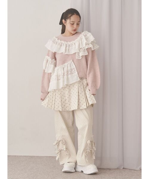 merry jenny（メリージェニー）の「lulu dot ribbon pants（スラックス・レディース・オフホワイト/ブラック・FREE）」の17枚目の写真