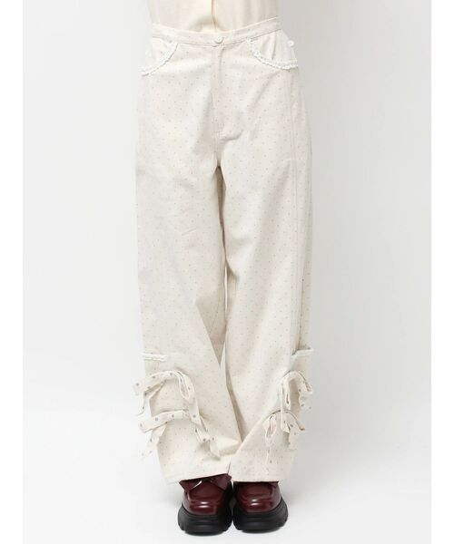 merry jenny（メリージェニー）の「lulu dot ribbon pants（スラックス・レディース・オフホワイト/ブラック・FREE）」の19枚目の写真