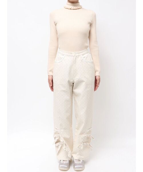 merry jenny(メリージェニー)の「lulu dot ribbon pants(スラックス・レディース・オフホワイト/ブラック・FREE)」の22枚目の写真