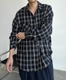 【ユニセックス】ルーズチェックシャツ