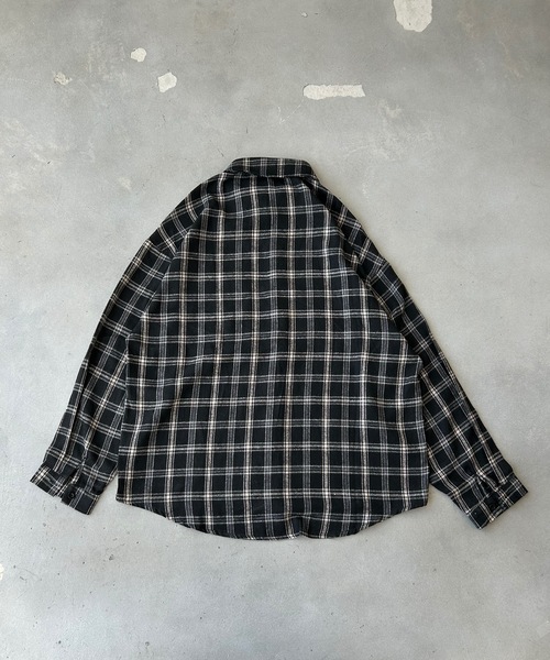UNDERSTATEMENTs(アンダーステイトメント)の「【ユニセックス】ルーズチェックシャツ(シャツ/ブラウス・メンズ・ブラック/グリーン/イエロー・MEDIUM/LARGE)」の6枚目の写真