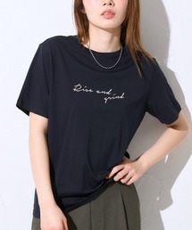手描き風ロゴ 半袖サイロTシャツ/コットンTシャツ