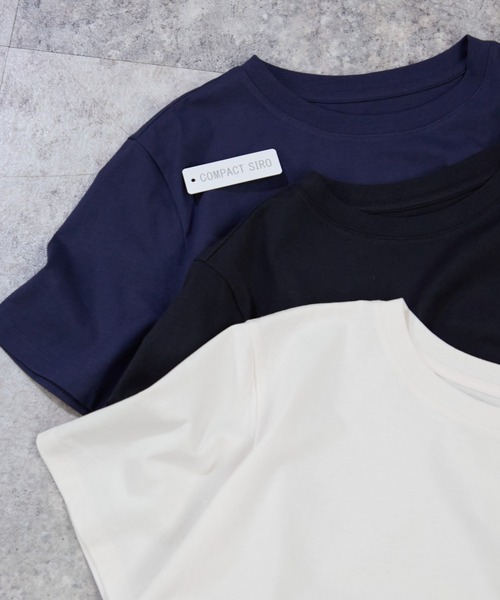 TRIANGLE PALETTE（トライアングルパレット）の「手描き風ロゴ 半袖サイロTシャツ/コットンTシャツ（Tシャツ/カットソー・レディース・ダークグレー/ブラック/グレイッシュベージュ/アイボリー/ブラウン・FREE）」の8枚目の写真