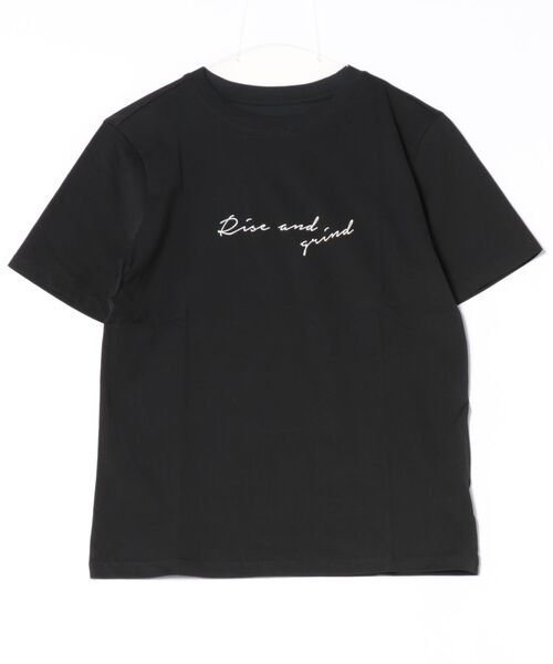 TRIANGLE PALETTE（トライアングルパレット）の「手描き風ロゴ 半袖サイロTシャツ/コットンTシャツ（Tシャツ/カットソー・レディース・ダークグレー/ブラック/グレイッシュベージュ/アイボリー/ブラウン・FREE）」の16枚目の写真