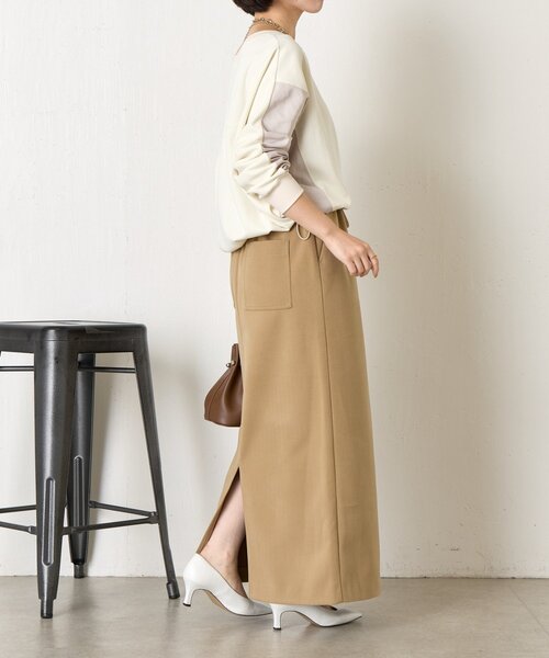 Jena espace merveilleux(ジェナ エスパスメルヴェイユ)の「ウールライクイージースカート(スカート・レディース・チャコールグレー/アイボリー/カーキ・FREE)」の14枚目の写真