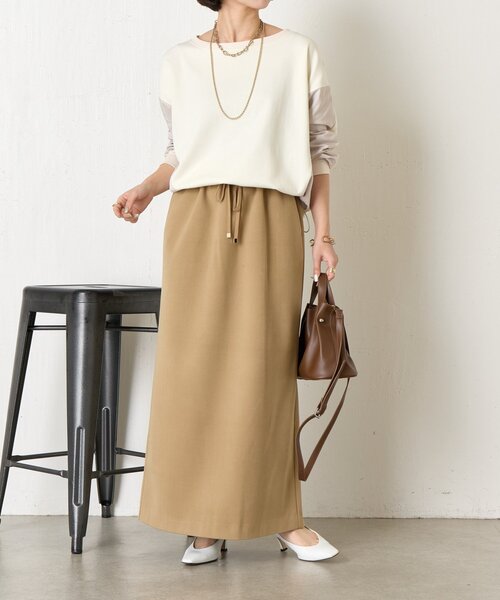 Jena espace merveilleux(ジェナ エスパスメルヴェイユ)の「ウールライクイージースカート(スカート・レディース・チャコールグレー/アイボリー/カーキ・FREE)」の15枚目の写真