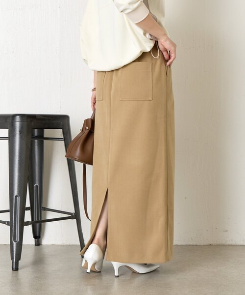 Jena espace merveilleux(ジェナ エスパスメルヴェイユ)の「ウールライクイージースカート(スカート・レディース・チャコールグレー/アイボリー/カーキ・FREE)」の20枚目の写真