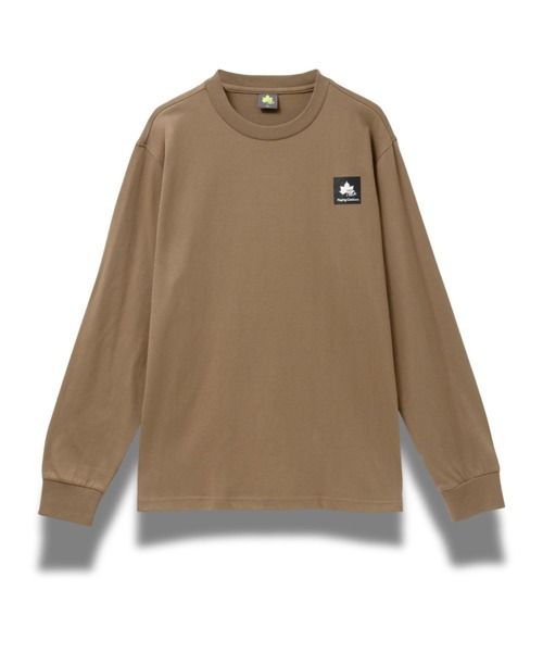 LOGOS(ロゴス)の「【LOGOS/ロゴス】 ユニセックス ワンポイントロゴ ロングスリーブTシャツ(Tシャツ/カットソー・メンズ・ベージュ/ネイビー/オフホワイト/ブラック/グリーン/レッド・M/XL/L)」の3枚目の写真