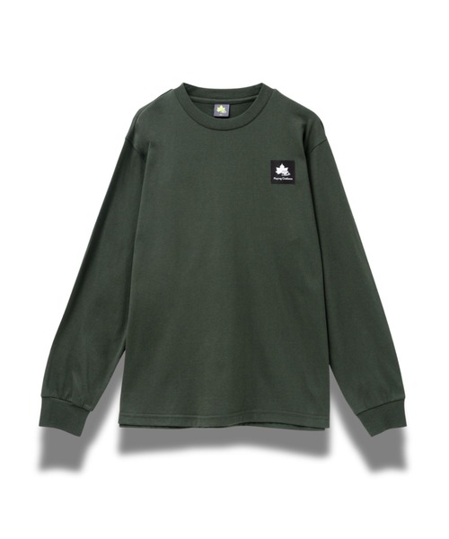 LOGOS(ロゴス)の「【LOGOS/ロゴス】 ユニセックス ワンポイントロゴ ロングスリーブTシャツ(Tシャツ/カットソー・メンズ・ベージュ/ネイビー/オフホワイト/ブラック/グリーン/レッド・M/XL/L)」の4枚目の写真