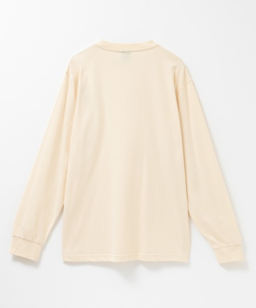 LOGOS(ロゴス)の「【LOGOS/ロゴス】 ユニセックス ワンポイントロゴ ロングスリーブTシャツ(Tシャツ/カットソー・メンズ・ベージュ/ネイビー/オフホワイト/ブラック/グリーン/レッド・M/XL/L)」の7枚目の写真
