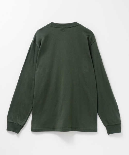 LOGOS(ロゴス)の「【LOGOS/ロゴス】 ユニセックス ワンポイントロゴ ロングスリーブTシャツ(Tシャツ/カットソー・メンズ・ベージュ/ネイビー/オフホワイト/ブラック/グリーン/レッド・M/XL/L)」の13枚目の写真
