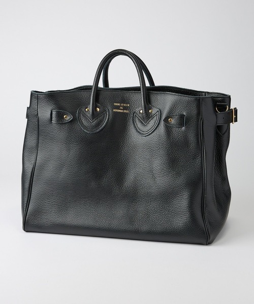 YOUNG OLSEN ブラック ハンドバッグ ヤングアンドオルセン エンボス レザートート M – YOUNG & OLSEN
