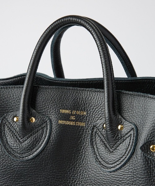 YOUNG&OLSEN The DRYGOODS STORE（ヤングアンドオルセン）の「【YOUNG＆OLSEN】BELTED TOTE M（ハンドバッグ・レディース・ブラック/ライトベージュ・フリー）」の6枚目の写真