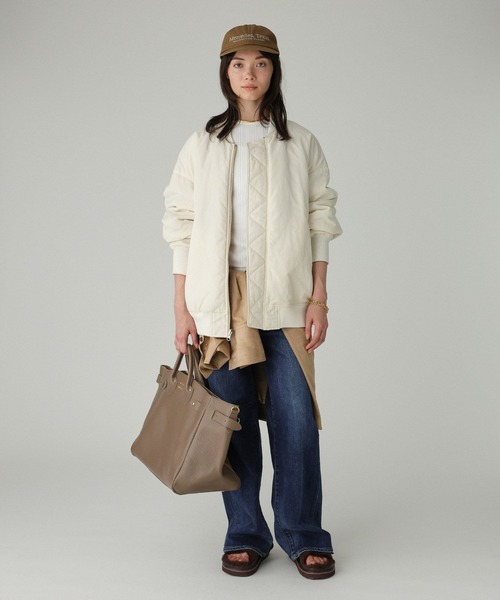 YOUNG&OLSEN The DRYGOODS STORE（ヤングアンドオルセン）の「【YOUNG＆OLSEN】BELTED TOTE M（ハンドバッグ・レディース・ブラック/ライトベージュ・フリー）」の20枚目の写真