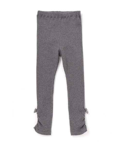 セール】裾ギャザーリボンレギンス(80~130cm)（レギンス/スパッツ