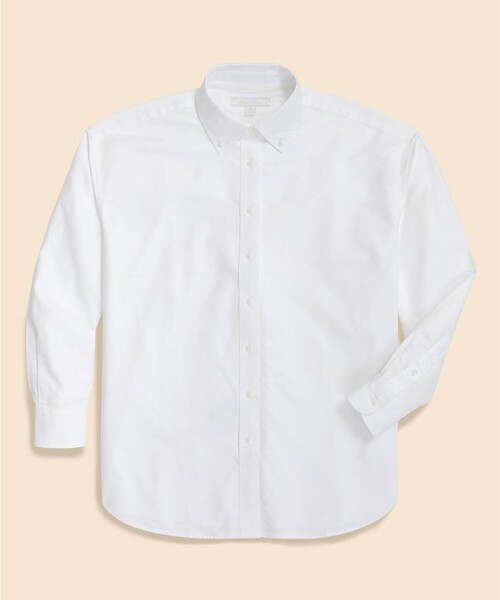 BROOKS BROTHERS(ブルックスブラザーズ)の「コットンオックスフォード GFロゴ リラックスフィット ボタンダウンシャツ(シャツ/ブラウス・レディース・ホワイト・LARGE/MEDIUM/X-SMALL/SMALL)」の1枚目の写真