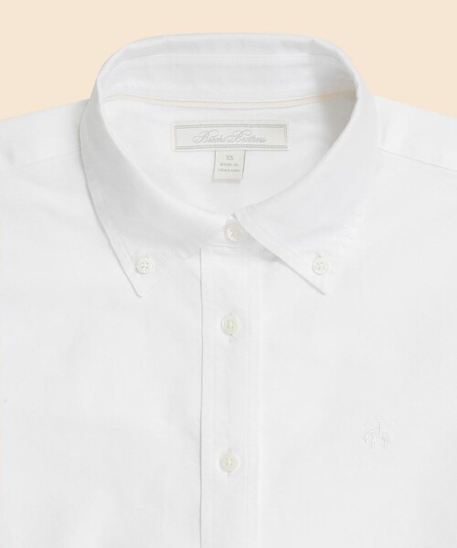 BROOKS BROTHERS(ブルックスブラザーズ)の「コットンオックスフォード GFロゴ リラックスフィット ボタンダウンシャツ(シャツ/ブラウス・レディース・ホワイト・LARGE/MEDIUM/X-SMALL/SMALL)」の2枚目の写真