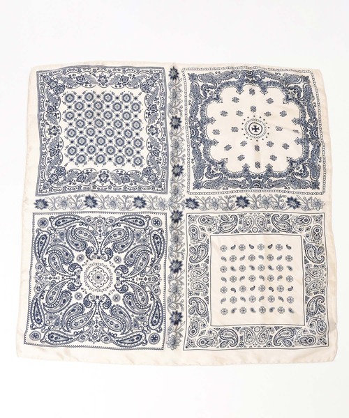 mysty woman（ミスティウーマン）の「ペイズリー柄スカーフ 598809（ストール/ショール・レディース・アイボリー/ブラック・FREE）」の7枚目の写真