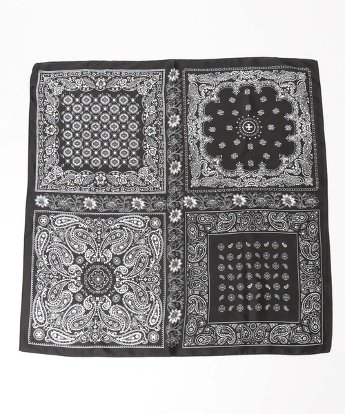 mysty woman（ミスティウーマン）の「ペイズリー柄スカーフ 598809（ストール/ショール・レディース・アイボリー/ブラック・FREE）」の8枚目の写真