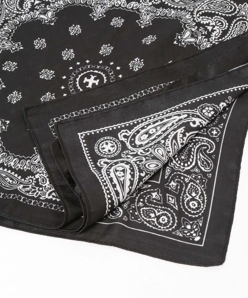 mysty woman（ミスティウーマン）の「ペイズリー柄スカーフ 598809（ストール/ショール・レディース・アイボリー/ブラック・FREE）」の11枚目の写真
