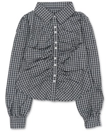 着るだけ細見え☆韓国っぽシャーリングタイトシャツ