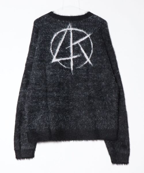 LOVE KILLER(ラブキラー)の「A'GEM/9 × .kom 『LOVE KILLER/ラブ キラー』Graphic logo mohair knit/ グラフィック ロゴ モヘア ニット(ニット/セーター・メンズ・ブラック・FREE)」の6枚目の写真