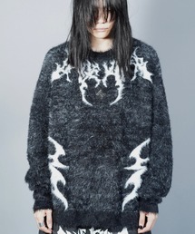 LOVE KILLER（ラブキラー）の「A'GEM/9 × .kom 『LOVE KILLER/ラブ キラー』Graphic logo mohair knit/ グラフィック ロゴ モヘア ニット（ニット/セーター）」
