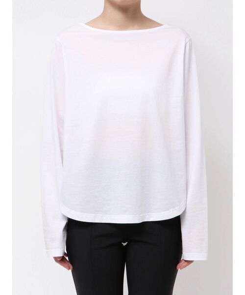 ELENDEEK(エレンディーク)の「ラウンドヘムカットソー(Tシャツ/カットソー・レディース・オフホワイト/チャコールグレー・FREE)」の18枚目の写真