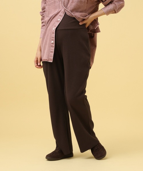 LEPSIM(レプシィム)の「【産前・産後対応】マタニティ/リブフレアパンツ 582046(マタニティウェア/グッズ・レディース・ダークブラウン/カーキブラウン/ブラック・FREE)」の16枚目の写真
