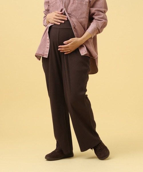 LEPSIM(レプシィム)の「【産前・産後対応】マタニティ/リブフレアパンツ 582046(マタニティウェア/グッズ・レディース・ダークブラウン/カーキブラウン/ブラック・FREE)」の17枚目の写真