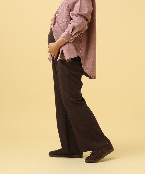 LEPSIM(レプシィム)の「【産前・産後対応】マタニティ/リブフレアパンツ 582046(マタニティウェア/グッズ・レディース・ダークブラウン/カーキブラウン/ブラック・FREE)」の18枚目の写真