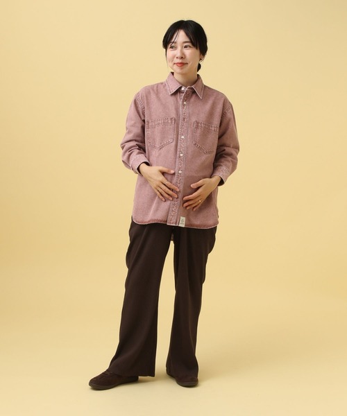 LEPSIM(レプシィム)の「【産前・産後対応】マタニティ/リブフレアパンツ 582046(マタニティウェア/グッズ・レディース・ダークブラウン/カーキブラウン/ブラック・FREE)」の20枚目の写真