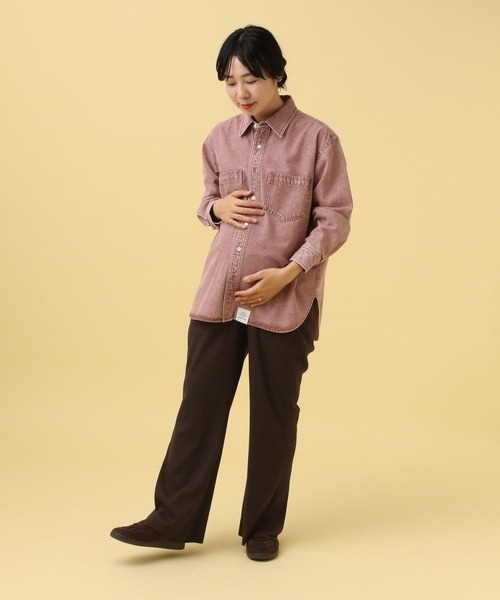 LEPSIM(レプシィム)の「【産前・産後対応】マタニティ/リブフレアパンツ 582046(マタニティウェア/グッズ・レディース・ダークブラウン/カーキブラウン/ブラック・FREE)」の21枚目の写真