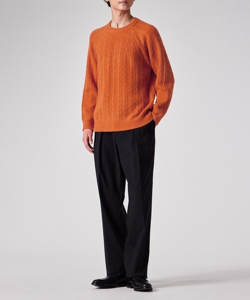 Paul Smith（ポールスミス）の「ラグランスリーブ ケーブルニット / 253408 564Z（ニット/セーター・メンズ・オレンジ・MEDIUM/LARGE/X-LARGE）」の3枚目の写真