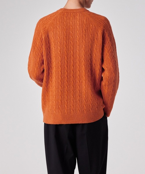 Paul Smith（ポールスミス）の「ラグランスリーブ ケーブルニット / 253408 564Z（ニット/セーター・メンズ・オレンジ・MEDIUM/LARGE/X-LARGE）」の2枚目の写真