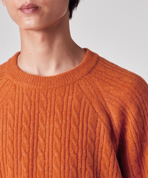 Paul Smith（ポールスミス）の「ラグランスリーブ ケーブルニット / 253408 564Z（ニット/セーター・メンズ・オレンジ・MEDIUM/LARGE/X-LARGE）」の5枚目の写真