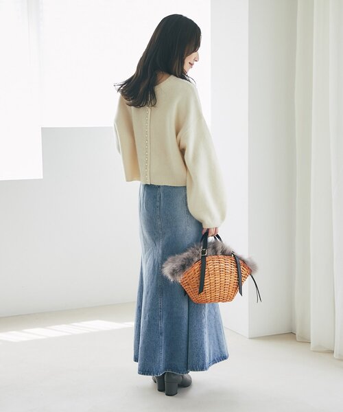 La boutique BonBon(ラブティックボンボン)の「【今すぐお届け!・最強愛され】ヘアリーウール前後2WAYカーディガン(カーディガン/ボレロ・レディース・オフホワイト/レッド/ライトグレー/ピンク・FREE)」の11枚目の写真